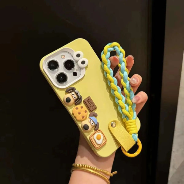 Silicone 3D iPhone Case with Lanyard