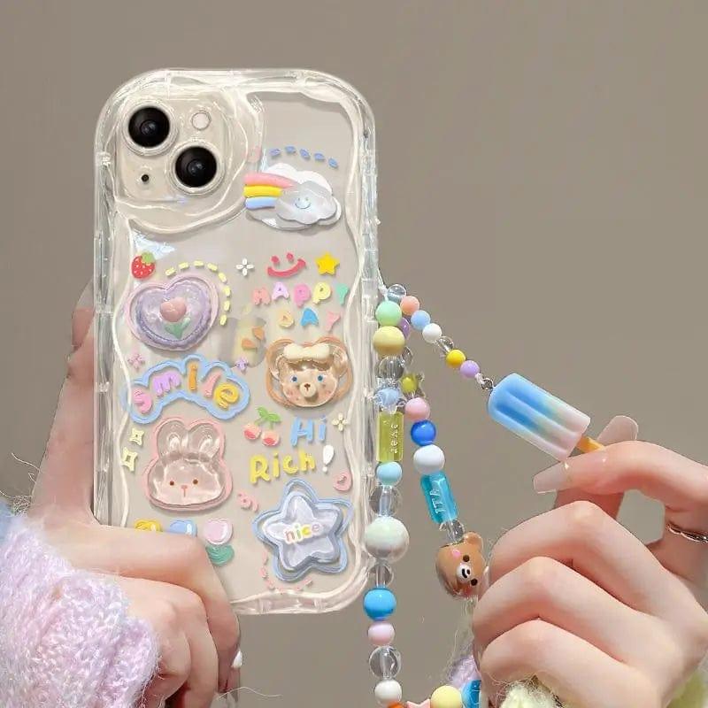 3D Transparent Drop-Proof Case with Bracelet - Casetology