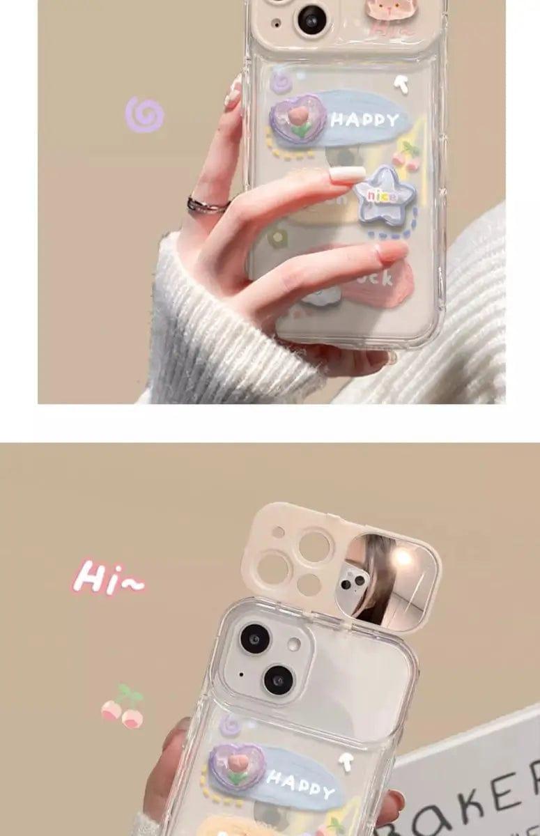 3D TRANSPARENT FLIP MIRROR IPHONE CASE - Casetology